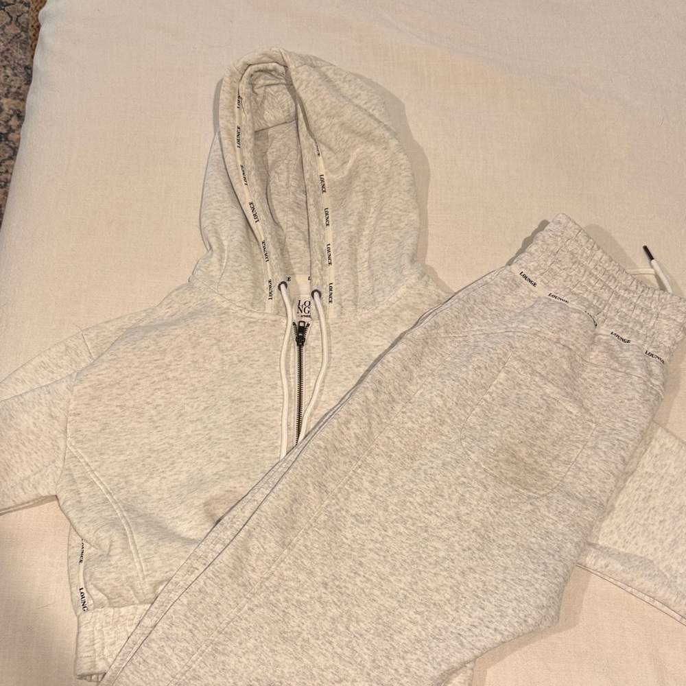 Women's Lounge Apparel Light Gray Hoodie and Joggers Set